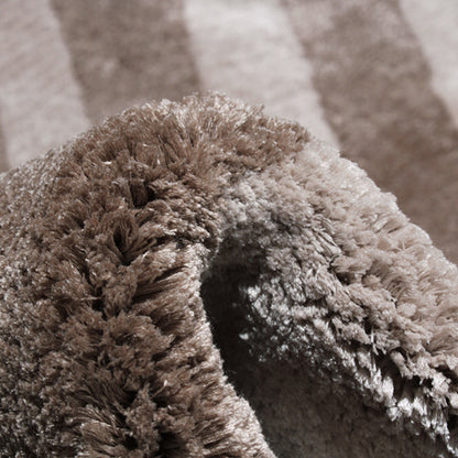 Handmade Wool Rug Tuft Weaving, Sustainable Contemporary Carpet, Brown Swirl Design, Irregular Shape, Custom Made On-Demand in Turkiye_ETUGENE_Weave-002-B-Tuft