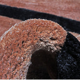 Handmade Wool Rug Tuft Weaving, Sustainable Contemporary Carpet, Coral Pleat Design, Irregular Shape, Custom Made On-Demand in Turkiye_ETUGENE_Pleat-002-D-Tuft