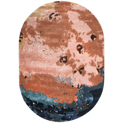 Handmade Wool Rug Tuft Weaving, Sustainable Contemporary Carpet, Cosmic Design, Irregular Shape, Custom Made On-Demand in Turkiye_ETUGENE_Cosmos-001-N