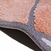 Handmade Wool Rug Tuft Weaving, Sustainable Contemporary Carpet, Cube Design, Irregular Shape, Custom Made On-Demand in Turkiye-ETUGENE_Geo-008-W-Border