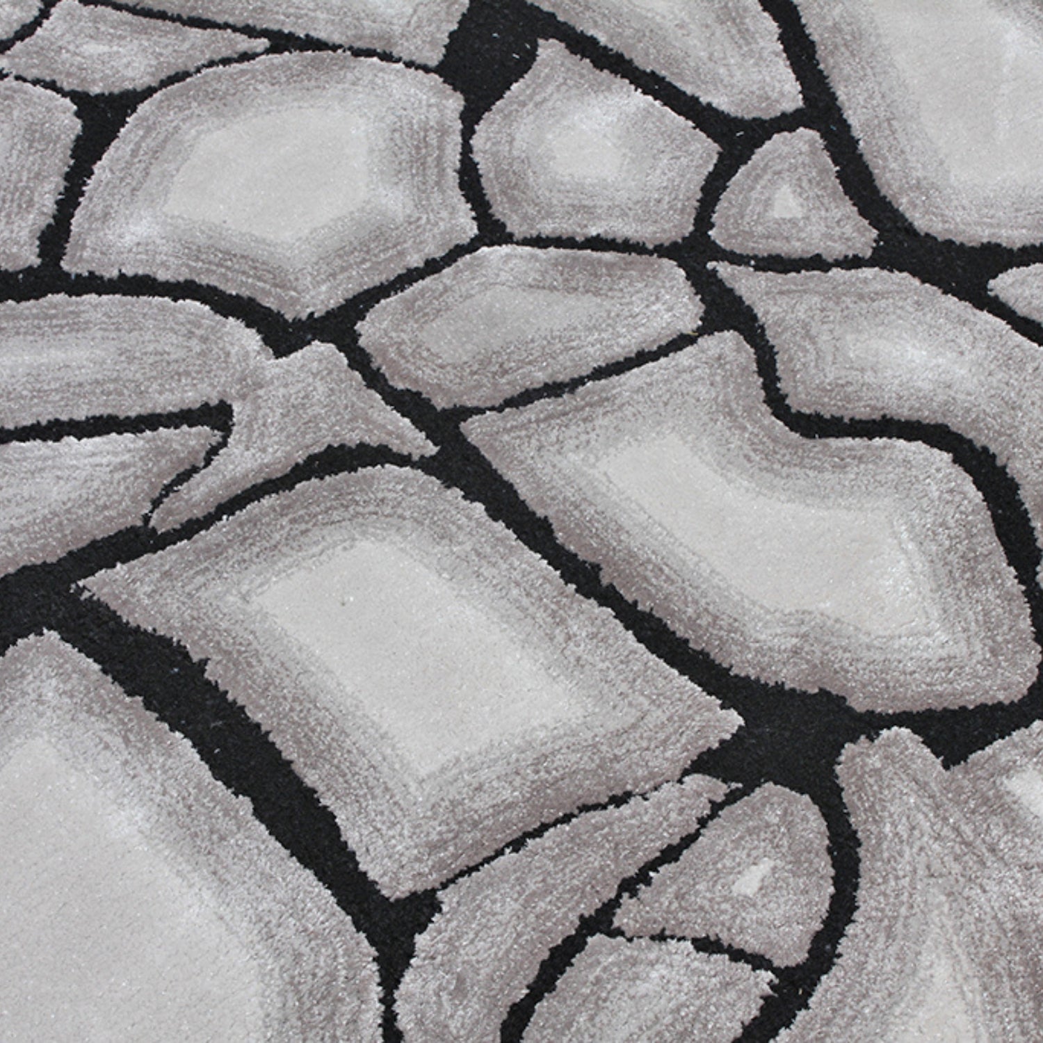 Handmade Wool Rug Tuft Weaving, Sustainable Contemporary Carpet, Fragmented Design, Irregular Shape, Custom Made On-Demand in Turkiye_ETUGENE_Shinny-001-A-Design