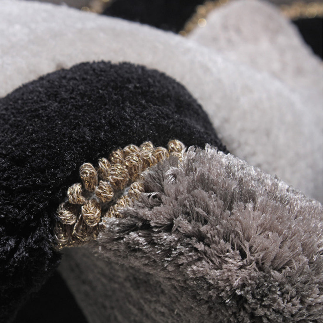 Handmade Wool Rug Tuft Weaving, Sustainable Contemporary Carpet, Grey Pleat Design, Irregular Shape, Custom Made On-Demand in Turkiye_ETUGENE_Pleat-003-A-Tuft