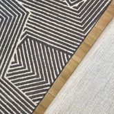 Handmade Wool Rug Tuft Weaving, Sustainable Contemporary Carpet, Grey & White, Rectangular Shape, Custom Made On-Demand in Turkiye_ETUGENE_Trace-004-B-Floor