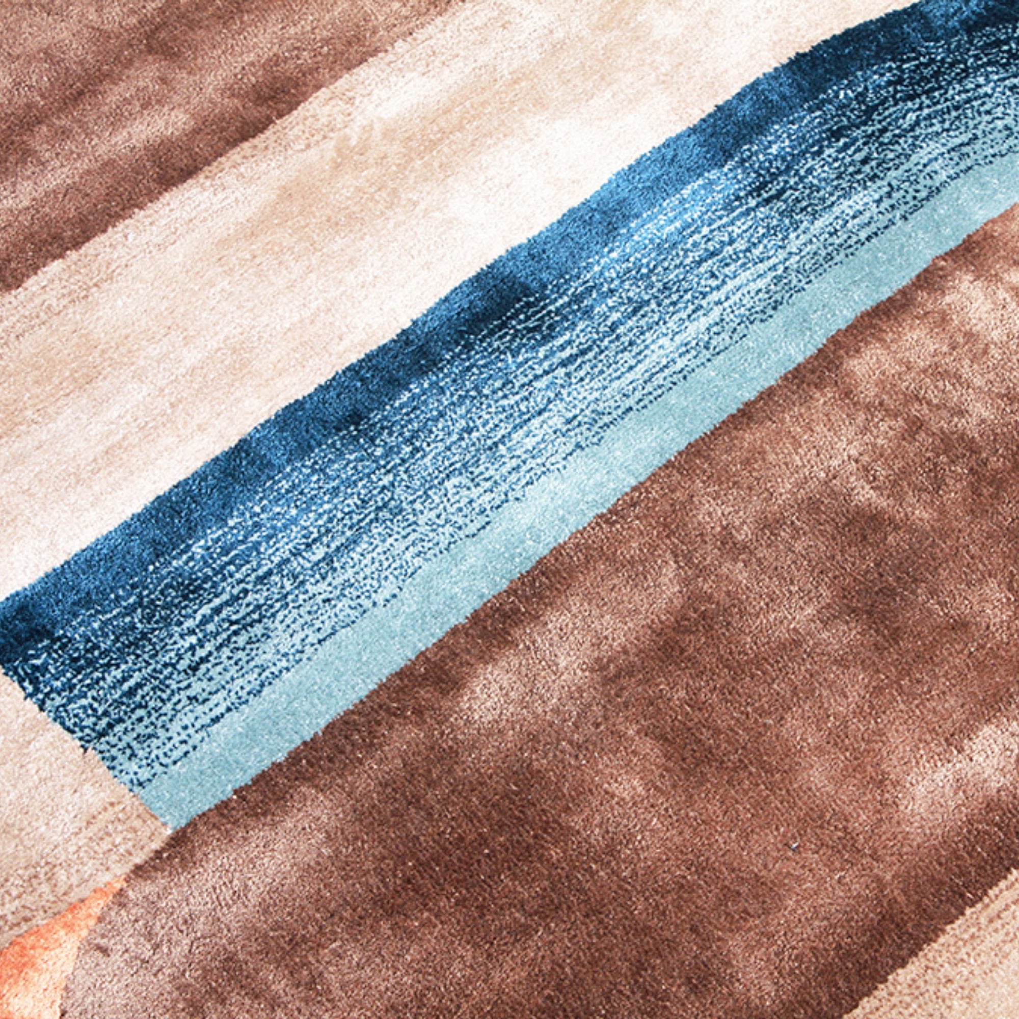 Handmade Wool Rug Tuft Weaving, Sustainable Contemporary Carpet, Interlocking Loops Design, Irregular Shape, Custom Made On-Demand in Turkiye_ETUGENE_Geo-002-N-Motifs