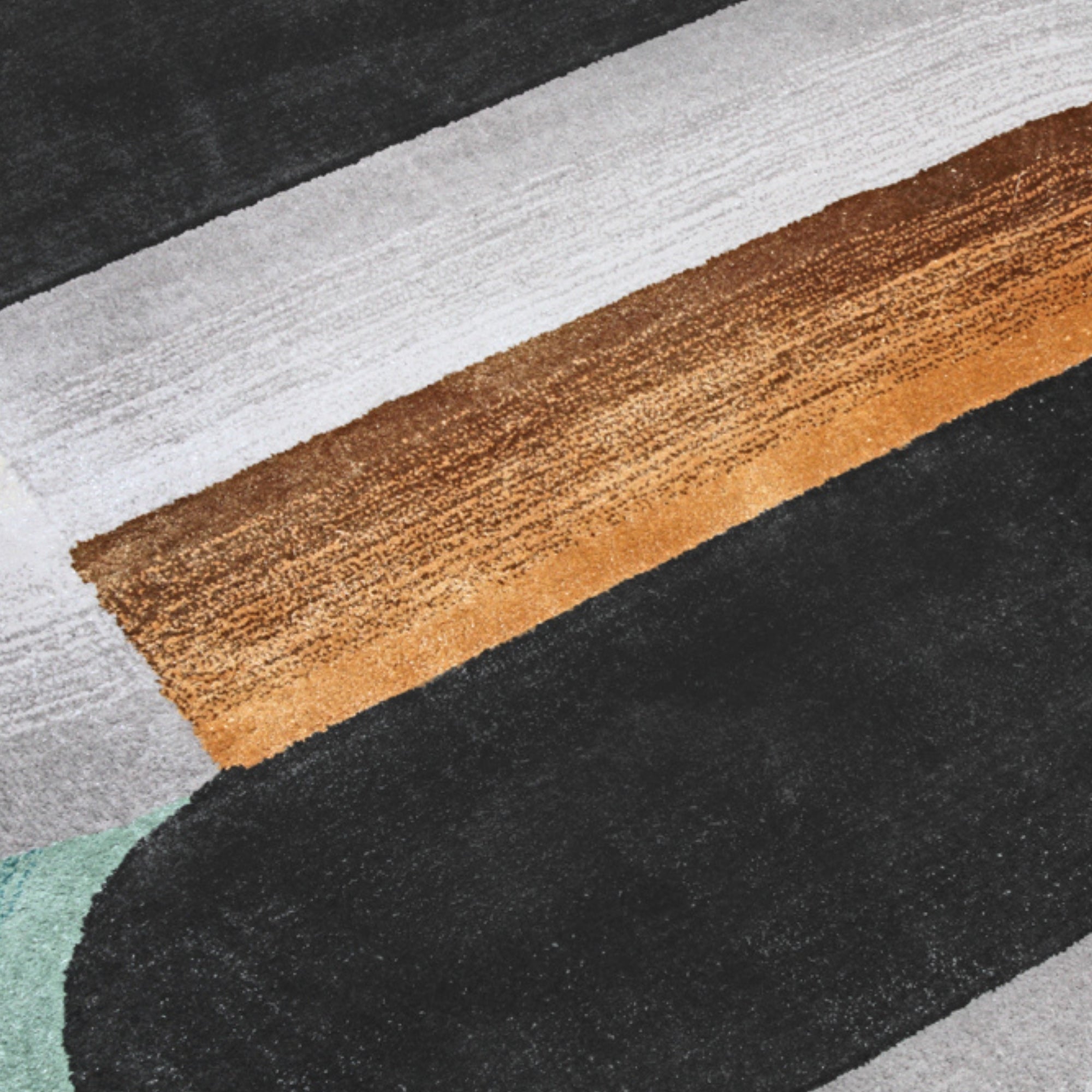 Handmade Wool Rug Tuft Weaving, Sustainable Contemporary Carpet, Interlocking Loops Design, Irregular Shape, Custom Made On-Demand in Turkiye_ETUGENE_Geo-002-T-Motifs