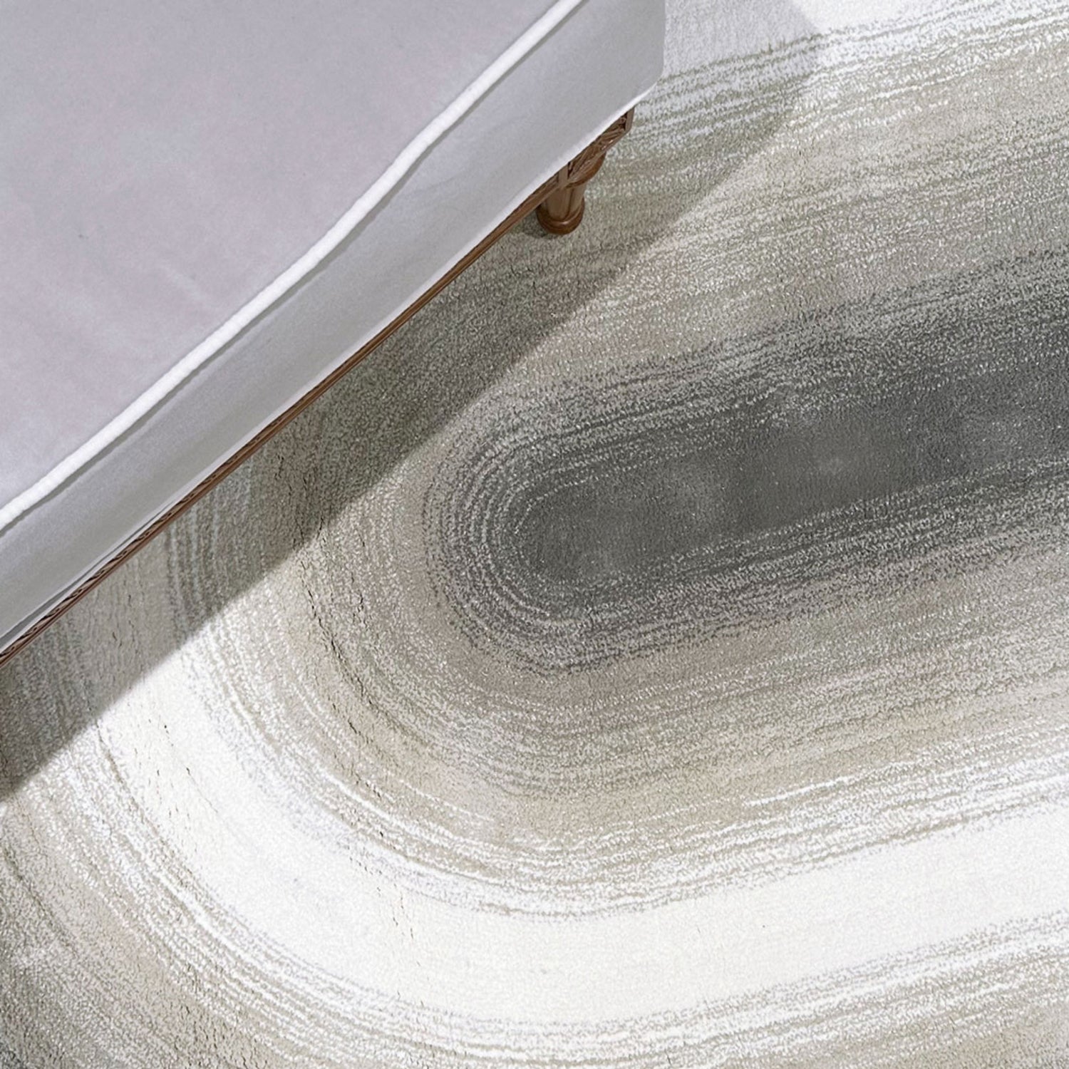 Handmade Wool Rug Tuft Weaving, Sustainable Contemporary Carpet, Interlocking Oval Shapes, Irregular Shape, Custom Made On-Demand in Turkiye_ETUGENE_Geo-005-D-Floor