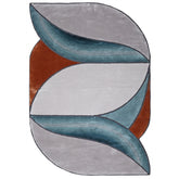 Handmade Wool Rug Tuft Weaving, Sustainable Contemporary Carpet, Leaf-Like Pattern, Irregular Shape, Custom Made On-Demand in Turkiye_ETUGENE_New-Tulip-001-G