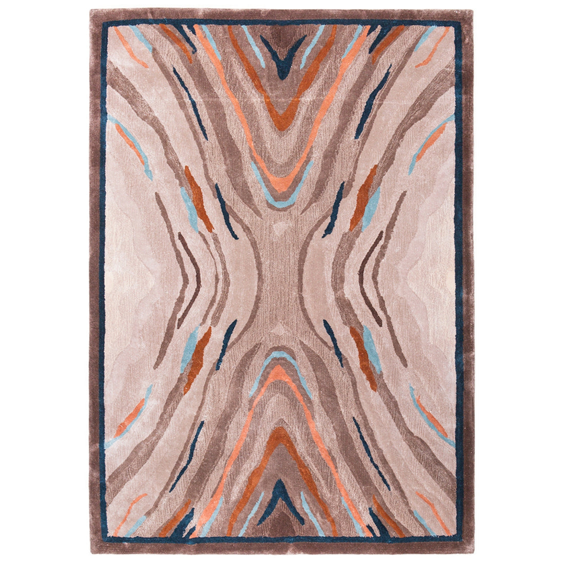 Handmade Wool Rug Tuft Weaving, Sustainable Contemporary Carpet, Marble Design, Rectangular Shape, Custom Made On-Demand in Turkiye_ETUGENE_Marble-003-M