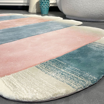 Handmade Wool Rug Tuft Weaving, Sustainable Contemporary Carpet, Marshmallow, Round Shape, Custom Made On-Demand in Turkiye_ETUGENE_Marshmallow-001-M-Home