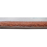 Handmade Wool Rug Tuft Weaving, Sustainable Contemporary Carpet, Orange Minimalist Design, Oval Shape, Custom Made On-Demand in Turkiye_ETUGENE_Ovoid-003-GR-Height