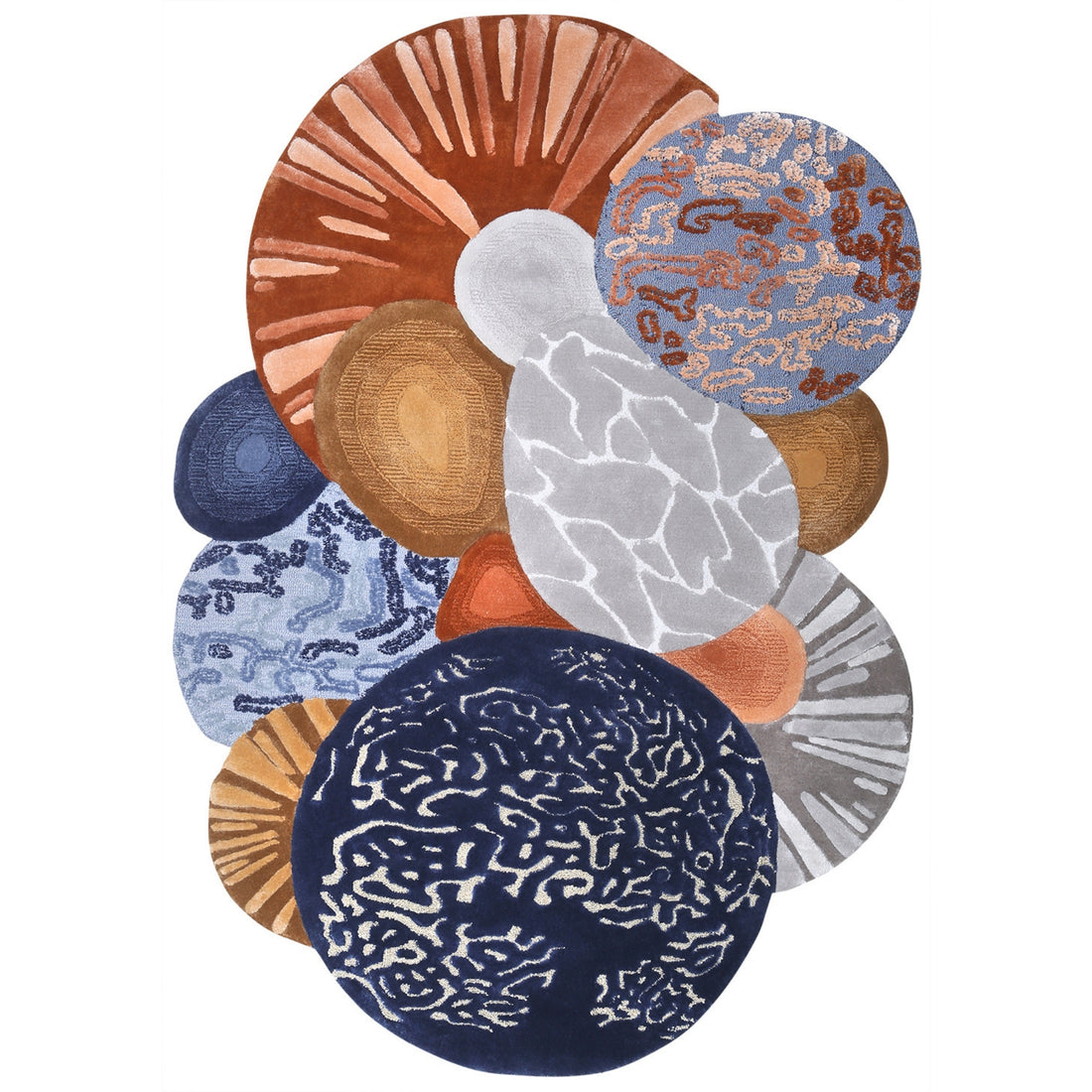 Handmade Wool Rug Tuft Weaving, Sustainable Contemporary Carpet, Pandora Design, Irregular Shape, Custom Made On-Demand in Turkiye_ETUGENE_Pandora-001-VX