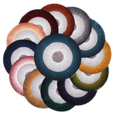 Handmade Wool Rug Tuft Weaving, Sustainable Contemporary Carpet, Rainbow Flower, Round Shape, Custom Made On-Demand in Turkiye_ETUGENE_Rainbow-001-Z