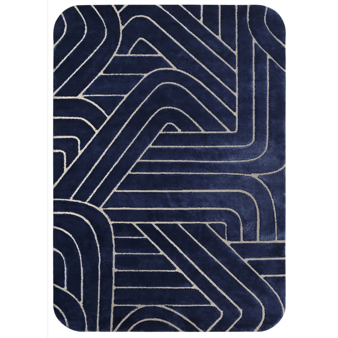 Handmade Wool Rug Tuft Weaving, Sustainable Contemporary Carpet, Shinny Geometric Design,  Rectangular Shape, Custom Made On-Demand in Turkiye_ETUGENE_Shinny-005-VX