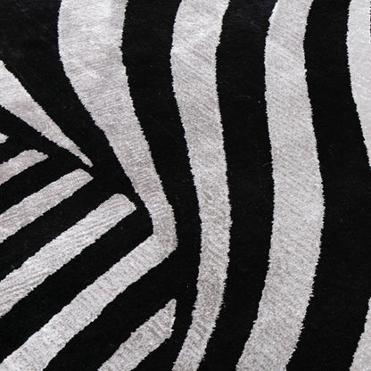 Handmade Wool Rug Tuft Weaving, Sustainable Contemporary Carpet, Swirl Design, Irregular Shape, Custom Made On-Demand in Turkiye_ETUGENE_Weave-002-A-Motifs