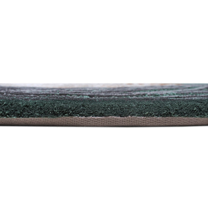 Handmade Wool Rug Tuft Weaving, Sustainable Contemporary Carpet, Three Rings, Round Shape, Custom Made On-Demand in Turkiye_ETUGENE_Helix-004-GX-Height