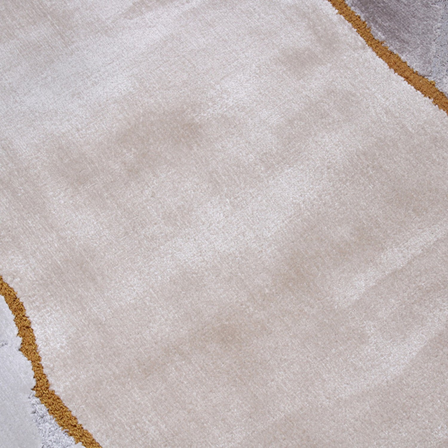 Handmade Wool Rug Tuft Weaving, Sustainable Contemporary Carpet, Three Shades Minimalist Design, Oval Shape, Custom Made On-Demand in Turkiye_ETUGENE_Ovoid-004-F-Motifs