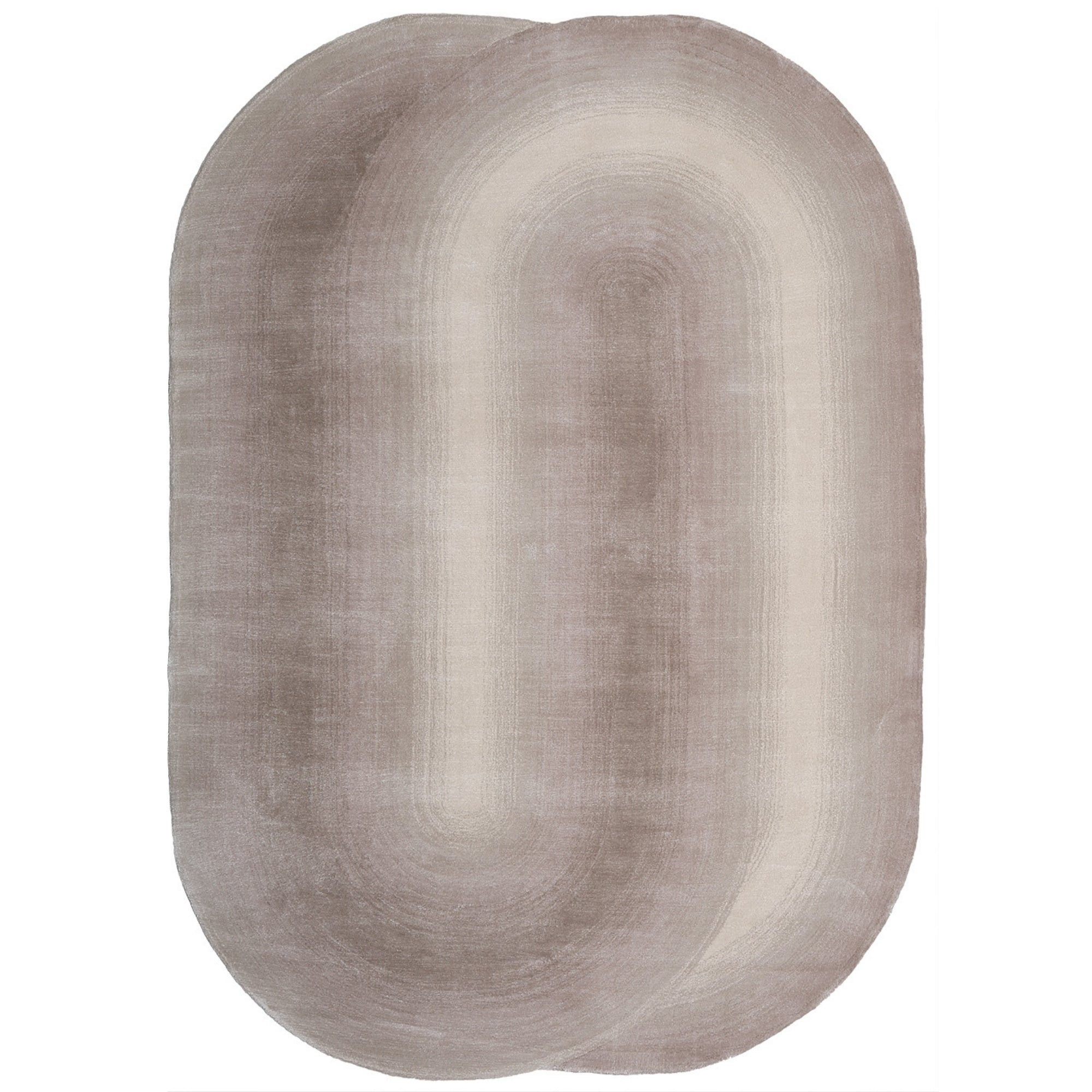 Handmade Wool Rug Tuft Weaving, Sustainable Contemporary Carpet, Two Interlocking Oval Shapes, Irregular Shape, Custom Made On-Demand in Turkiye_ETUGENE_Geo-005-B