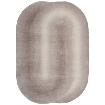 Handmade Wool Rug Tuft Weaving, Sustainable Contemporary Carpet, Two Interlocking Oval Shapes, Irregular Shape, Custom Made On-Demand in Turkiye_ETUGENE_Geo-005-B