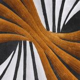 Handmade Wool Rug Tuft Weaving, Sustainable Contemporary Carpet, White Brown Pleat Design, Irregular Shape, Custom Made On-Demand in Turkiye_ETUGENE_Pleat-002-F-Design