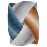 Handmade Wool Rug Tuft Weaving, Sustainable Contemporary Carpet, Wide Curves, Irregular Shape, Custom Made On-Demand in Turkiye_ETUGENE_Sydney-001-B