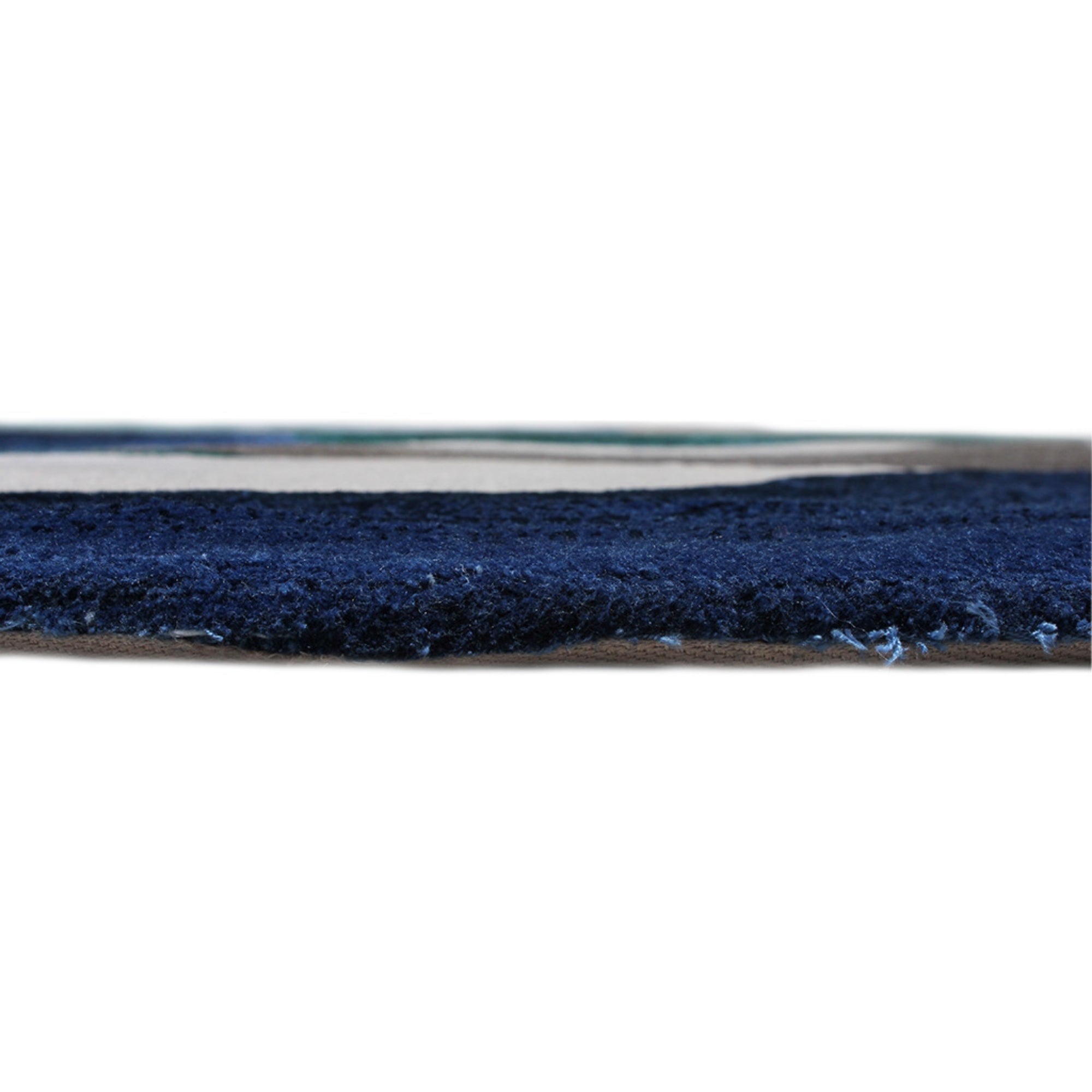 Handmade Wool Rug Tuft Weaving, Sustainable Contemporary Design Carpet, Blue Brown Green White Colors, Irregular Shape, Custom Made On-Demand in Turkiye_ETUGENE_Cell-001-V-Height