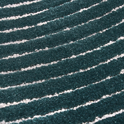 Handmade Wool Rug Tuft Weaving, Sustainable Contemporary Design Carpet, Blue Circles, Irregular Shape, Custom Made On-Demand in Turkiye_ETUGENE_Trace-006-J-Details