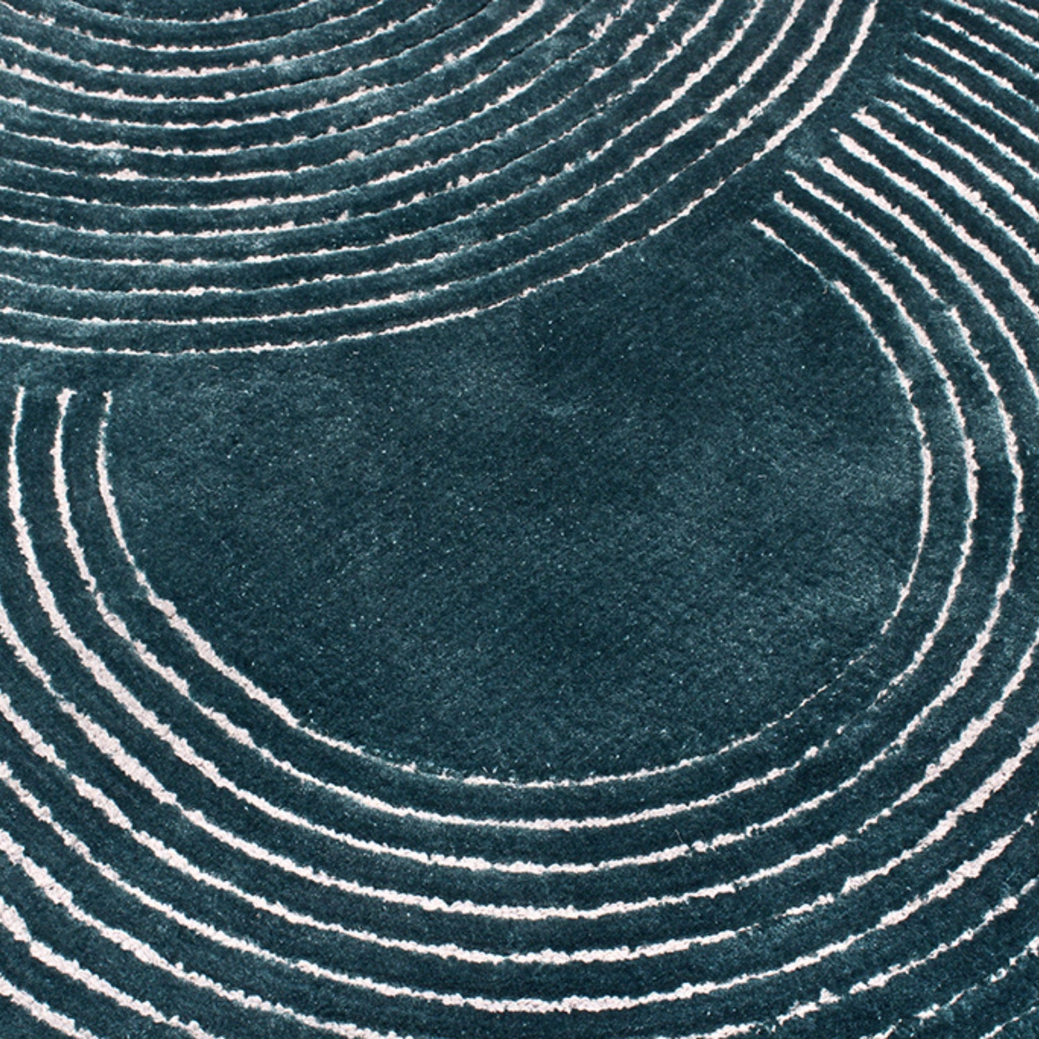 Handmade Wool Rug Tuft Weaving, Sustainable Contemporary Design Carpet, Blue Circles, Irregular Shape, Custom Made On-Demand in Turkiye_ETUGENE_Trace-006-J-Motifs