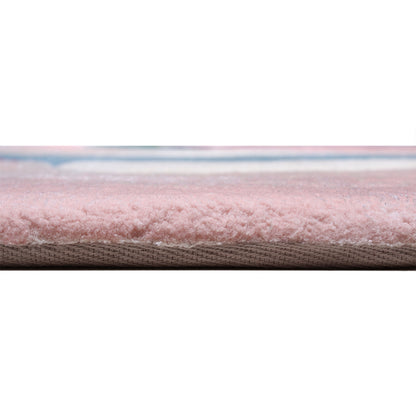 Handmade Wool Rug Tuft Weaving, Sustainable Contemporary Design Carpet, Blue Gold White Pink Grey Colors, Irregular Shape, Custom Made On-Demand in Turkiye_ETUGENE_Cell-001-OX-Height