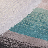 Handmade Wool Rug Tuft Weaving, Sustainable Contemporary Design Carpet, Blue Grey Black Circles, Irregular Shape, Custom Made On-Demand in Turkiye_ETUGENE_Circle-002-MV-Designs