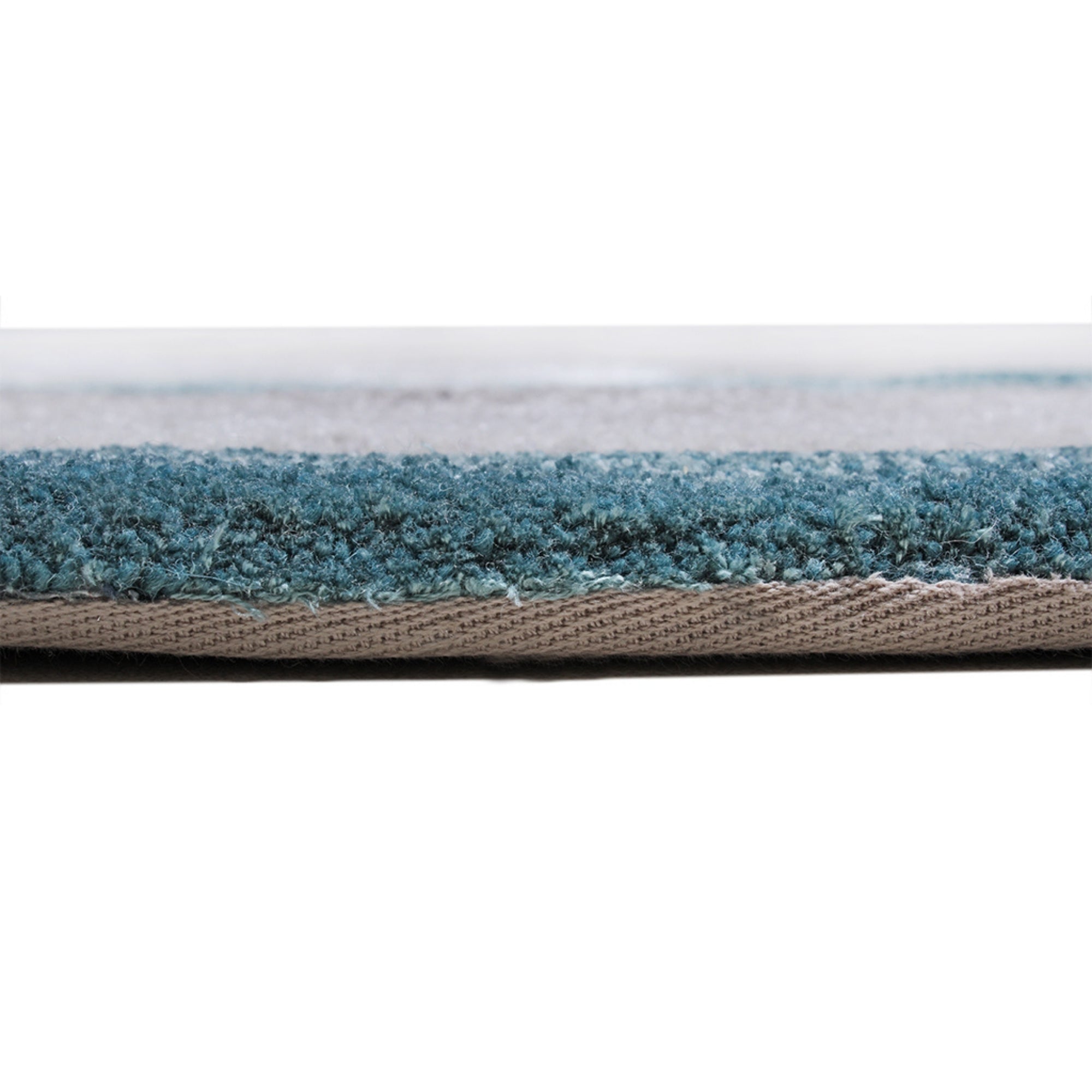 Handmade Wool Rug Tuft Weaving, Sustainable Contemporary Design Carpet, Blue Layered Round Shapes, Irregular Shape, Custom Made On-Demand in Turkiye_ETUGENE_Lava-001-J-Height