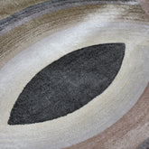 Handmade Wool Rug Tuft Weaving, Sustainable Contemporary Design Carpet, Brown, Black, Grey Circles, Irregular Shape, Custom Made On-Demand in Turkiye_ETUGENE_Circle-002-Y-Motifs