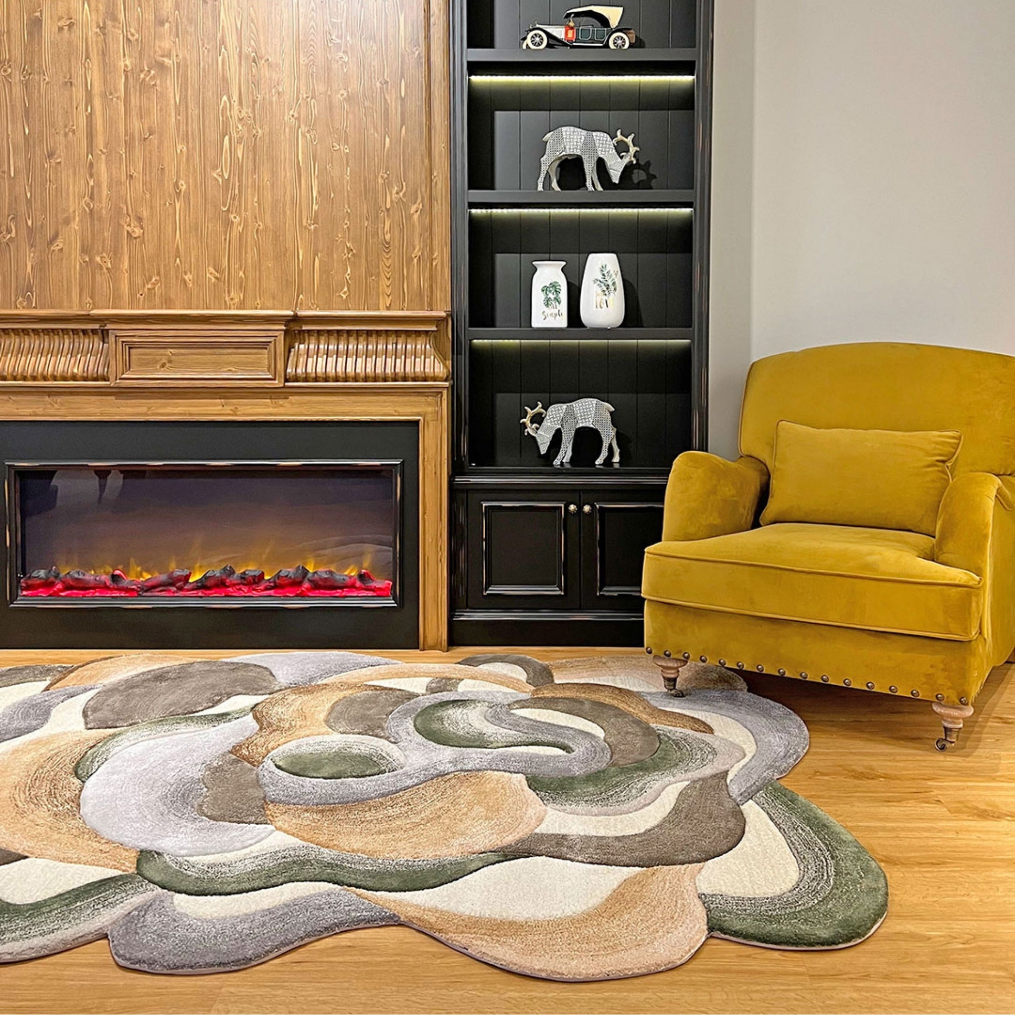 Handmade_Wool_Rug_Tuft_Weaving_Sustainable_Contemporary_Design_Carpet_Brown_Gold_Grey_Green_Colors_Irregular_Shape_Custom_Made_On-Demand_in_Turkiye_Cell-001-S-Home