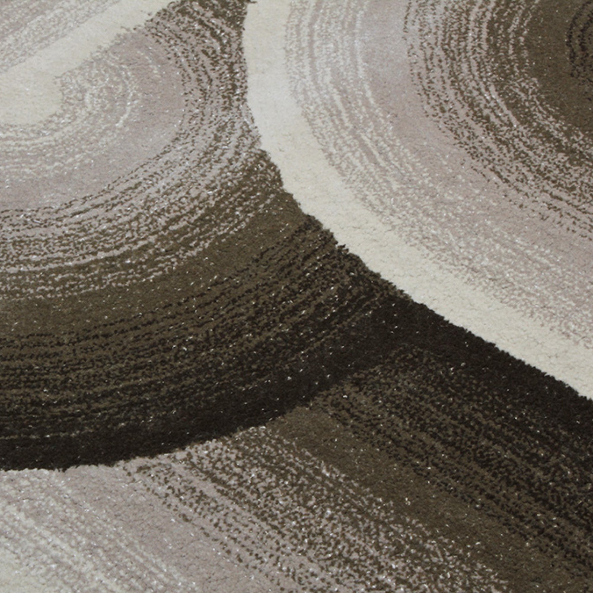 Handmade Wool Rug Tuft Weaving, Sustainable Contemporary Design Carpet, Brown Grey Rounded Shapes, Irregular Shape, Custom Made On-Demand in Turkiye_ETUGENE_Geo-007-H-Motifs