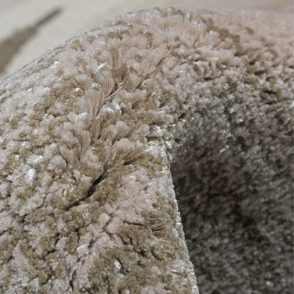 Handmade Wool Rug Tuft Weaving, Sustainable Contemporary Design Carpet, Brown Grey Rounded Shapes, Irregular Shape, Custom Made On-Demand in Turkiye_ETUGENE_Geo-007-H-Tuft