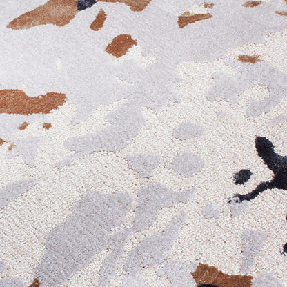 Handmade Wool Rug Tuft Weaving, Sustainable Contemporary Design Carpet, Brown Military Design, Rectangle, Custom Made On-Demand in Turkiye_ETUGENE_Tissues-006-Beige-Design