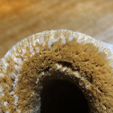 Handmade Wool Rug Tuft Weaving, Sustainable Contemporary Design Carpet, Brown Yellow Rounded Shapes, Irregular Shape, Custom Made On-Demand in Turkiye_ETUGENE_Geo-009-S-Tuft