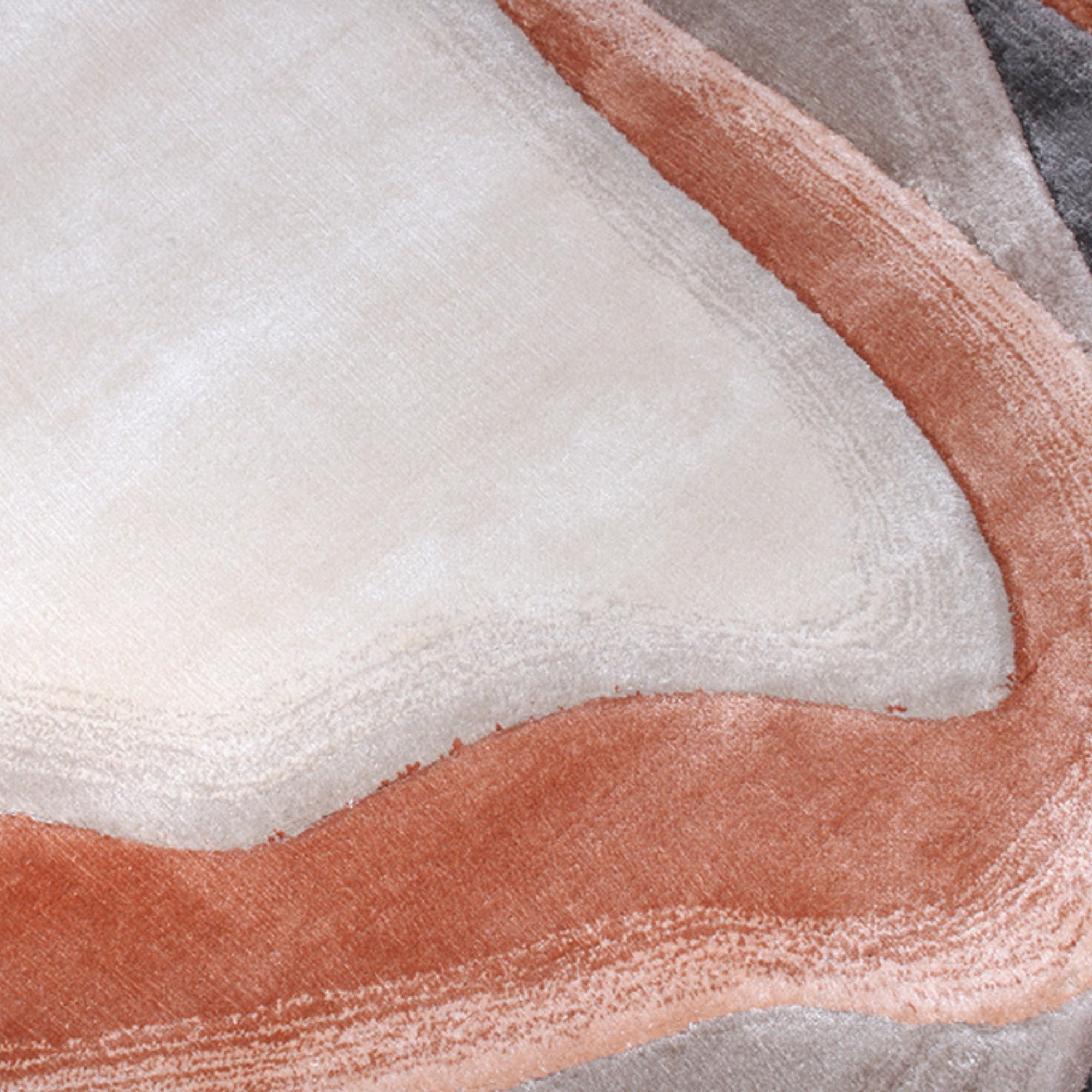 Handmade Wool Rug Tuft Weaving, Sustainable Contemporary Design Carpet, Coral Layered Round Shapes, Irregular Shape, Custom Made On-Demand in Turkiye_ETUGENE_Lava-001-GT-Motifs