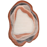 Handmade Wool Rug Tuft Weaving, Sustainable Contemporary Design Carpet, Coral Layered Round Shapes, Irregular Shape, Custom Made On-Demand in Turkiye_ETUGENE_Lava-001-GT