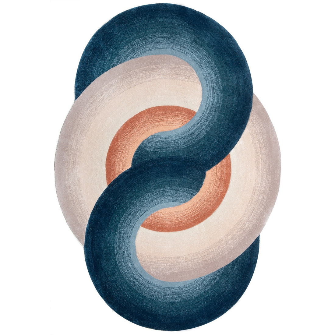 Handmade Wool Rug Tuft Weaving, Sustainable Contemporary Design Carpet, Four Bold Circles, Irregular Shape, Custom Made On-Demand in Turkiye_ETUGENE_Circle-008-M