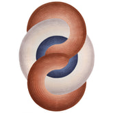 Handmade Wool Rug Tuft Weaving, Sustainable Contemporary Design Carpet, Four Bold Circles, Irregular Shape, Custom Made On-Demand in Turkiye_ETUGENE_Circle-008-VX