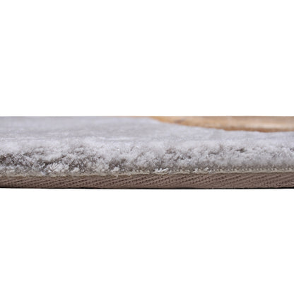 Handmade Wool Rug Tuft Weaving, Sustainable Contemporary Design Carpet, Green Gold Black Grey Colors, Irregular Shape, Custom Made On-Demand in Turkiye_ETUGENE_Cell-001-GR-Height