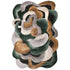 Handmade Wool Rug Tuft Weaving, Sustainable Contemporary Design Carpet, Green Gold Black Grey Colors, Irregular Shape, Custom Made On-Demand in Turkiye_ETUGENE_Cell-001-GR