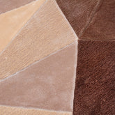 Handmade Wool Rug Tuft Weaving, Sustainable Contemporary Design Carpet, Luxury Triangles, Irregular Shape, Custom Made On-Demand in Turkiye_ETUGENE_Triple-003-K-Design