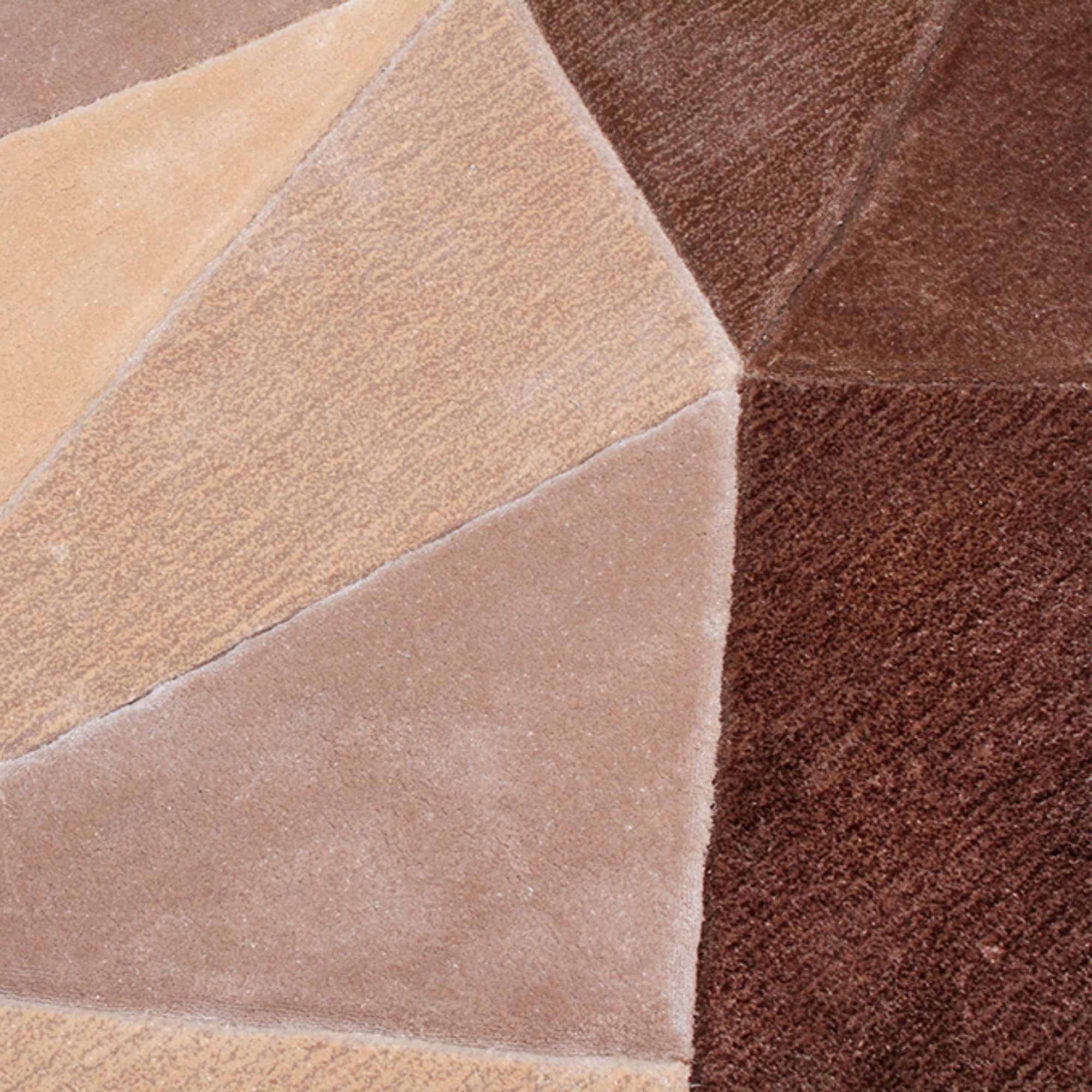 Handmade Wool Rug Tuft Weaving, Sustainable Contemporary Design Carpet, Luxury Triangles, Irregular Shape, Custom Made On-Demand in Turkiye_ETUGENE_Triple-003-K-Design