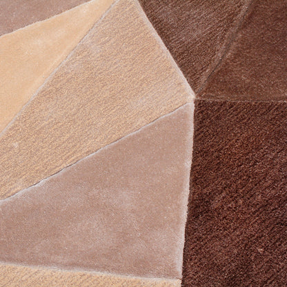 Handmade Wool Rug Tuft Weaving, Sustainable Contemporary Design Carpet, Luxury Triangles, Irregular Shape, Custom Made On-Demand in Turkiye_ETUGENE_Triple-003-K-Design