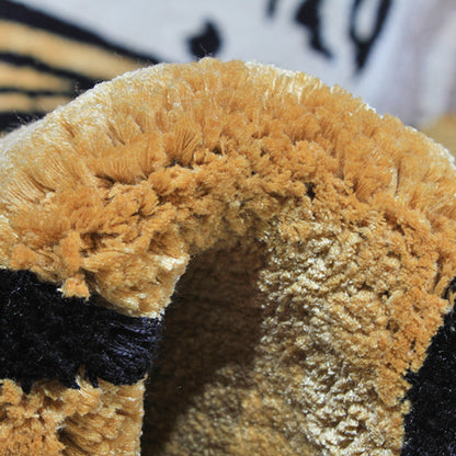 Handmade Wool Rug Tuft Weaving, Sustainable Contemporary Design Carpet, Majestic Tiger, Irregular Shape, Custom Made On-Demand in Turkiye_ETUGENE_Tiger-001-A-Tuft