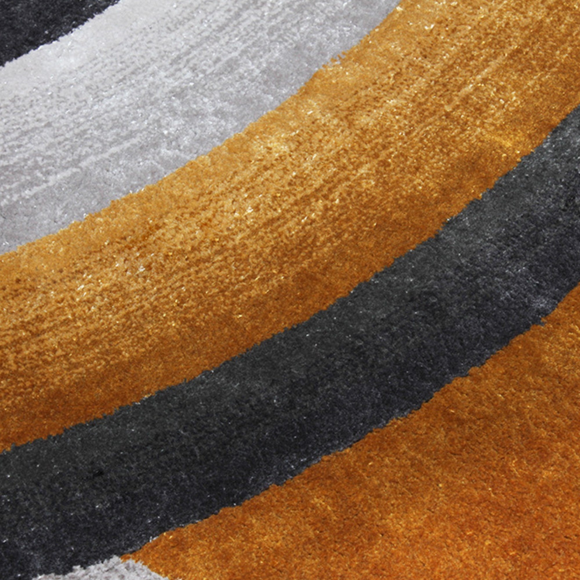 Handmade Wool Rug Tuft Weaving, Sustainable Contemporary Design Carpet, Orange, Black Grey Circles, Irregular Shape, Custom Made On-Demand in Turkiye_ETUGENE_Circle-002-U-Designs