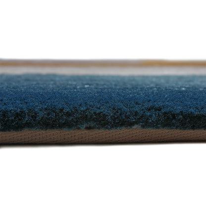 Handmade Wool Rug Tuft Weaving, Sustainable Contemporary Design Carpet, Orange, Blue, Grey Black Loop, Irregular Shape, Custom Made On-Demand in Turkiye_ETUGENE_Circle-003-B-Height