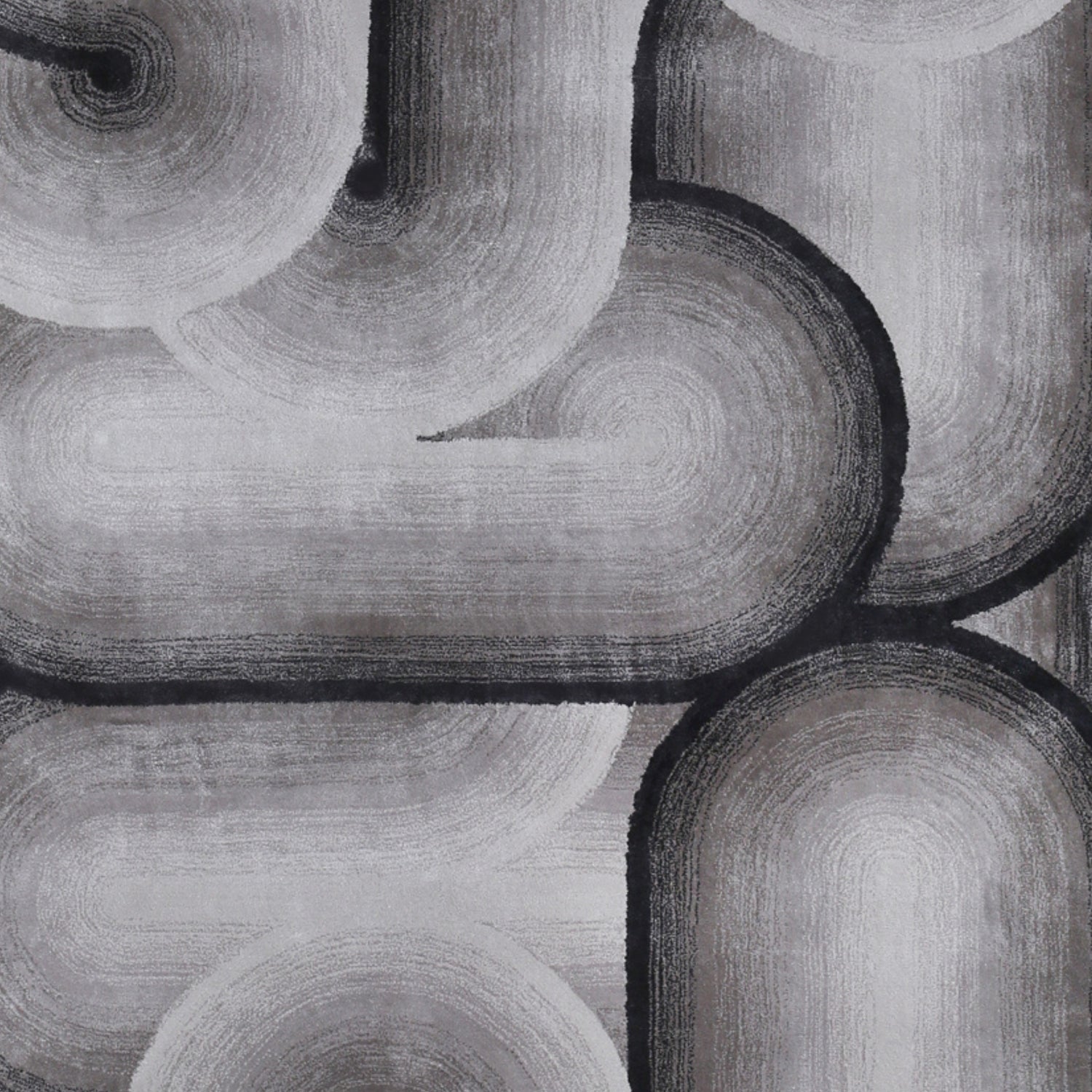 Handmade Wool Rug Tuft Weaving, Sustainable Contemporary Design Carpet, Rounded Shapes, Irregular Shape, Custom Made On-Demand in Turkiye_ETUGENE_Geo-007-A-Design