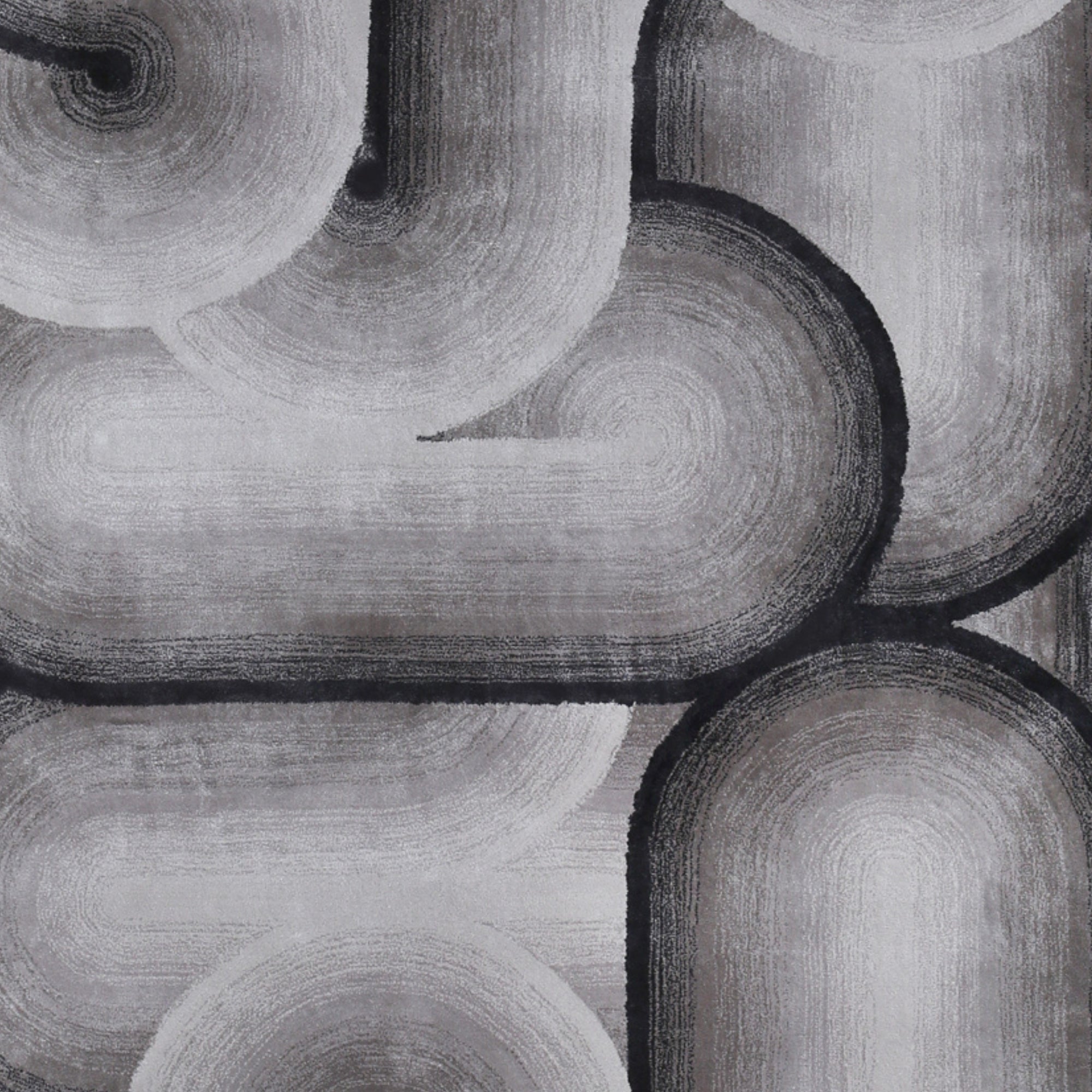 Handmade Wool Rug Tuft Weaving, Sustainable Contemporary Design Carpet, Rounded Shapes, Irregular Shape, Custom Made On-Demand in Turkiye_ETUGENE_Geo-007-A-Design